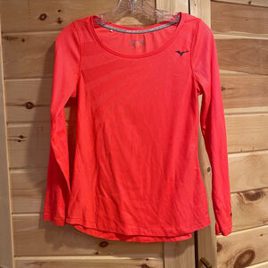 Women's Mizuno Orange Long Sleeve Tee Standard S
